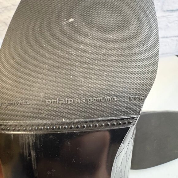 Magdesians California Black Leather Croc Embossed Loafers | Size 9.5N | USA Made - Picture 14 of 15